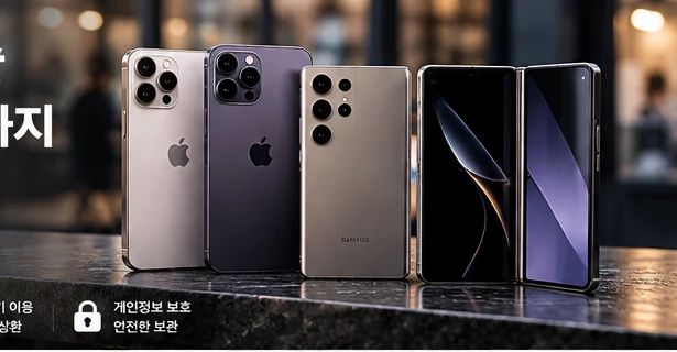 아이폰과 갤럭시 등 휴대폰 담보대출 대상 스마트폰 이미지